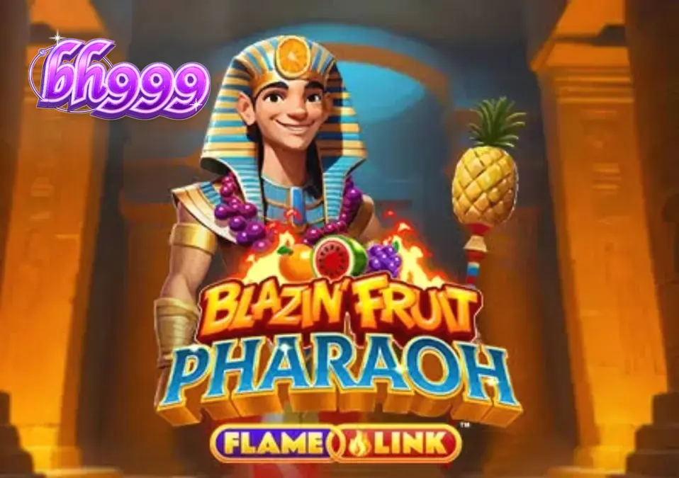 Blazin’ Fruit Pharaoh FlameLink™ স্লট গেমের উজ্জ্বল মিশরীয় থিম এবং ফলের প্রতীকসমূহ